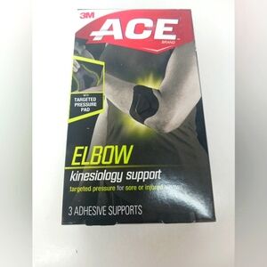 ACE Kinesiology Elbow Support Flexible Fiber Pre-Cut Design Contours to Elbow.